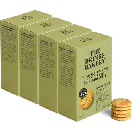 [해외]The Drinks Bakery 파마산+토스트 파인넛+바질 프리미엄 비스킷 110g 4개