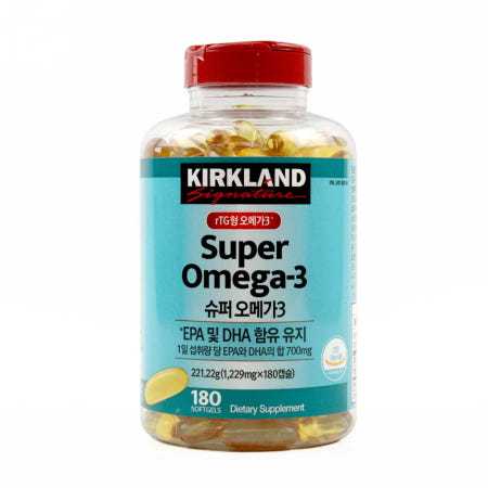 커클랜드 코스트코 슈퍼 오메가3 RTG형 EPA DHA 함유 1229mg x 180캡슐