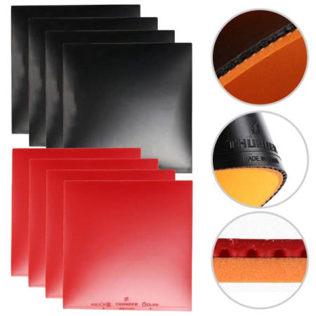 탁구 경쟁 경기에서 빠른 공격과 스핀 제어를 위해 설계된 단단한 스폰지가 포함된 고무 8개