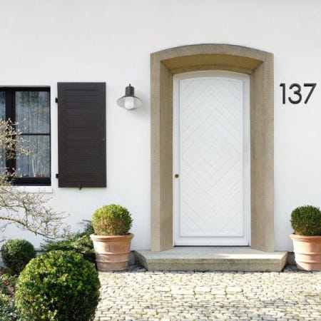 [해외]3D 블랙 ABS 아크릴 숫자 태그 번호판 홈 메일박스 호텔 주소 0-9 문짝 라벨 4 인치 10cm