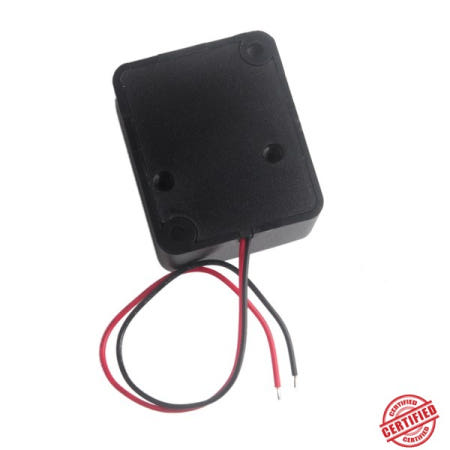 차량용 미니 피에조 알람 사이렌 안전 도난 방지 하이 데시벨 버저 시끄러운 피치 12V DC 블랙 110dB 보험