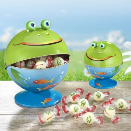 [해외]Lambertz 램버츠 메탈 프로그 봉보니에르 (약 16x14cm)+리프레싱 스파클링 레몬 스위트 225g 2개