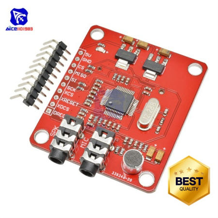 [해외]100% 호환 Diymore VS1053 Ogg 실시간 녹음 MP3 모듈 Arduino 브레이크 아웃 보드 용 SD 카드 슬롯