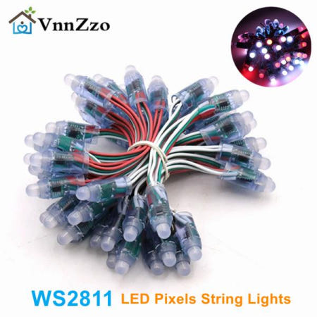 6M WS2811 5V/12V 풀 컬러 LED 픽셀 문자열 조명 완벽방수 RGB 디지털 주소 지정  모듈 광고 장식