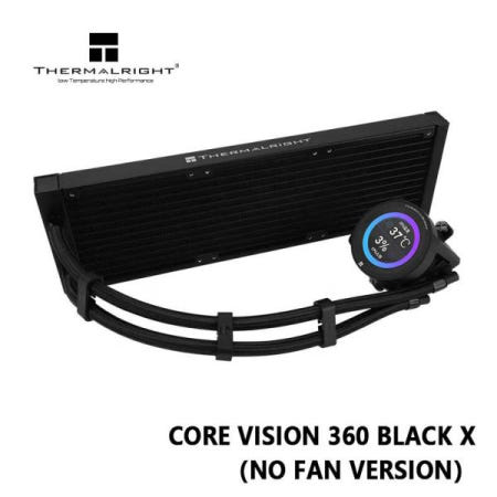 Thermalright CORE VISION 360 X(팬 없음 버전) LCD 화면 올인원 액체 쿨러 지원 LGA 1700 AMD AM5