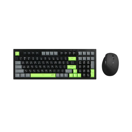 지클릭커 오피스프로 WMK600 사일런스 M RGB 무소음 무선 블루투스 98 키보드 마우스 세트 Poker Green