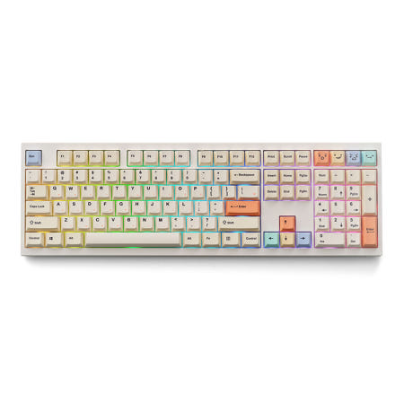 VARO V108 PASTEL 3모드 유무선 기계식 키보드 파스텔, 저소음 민트 스위치