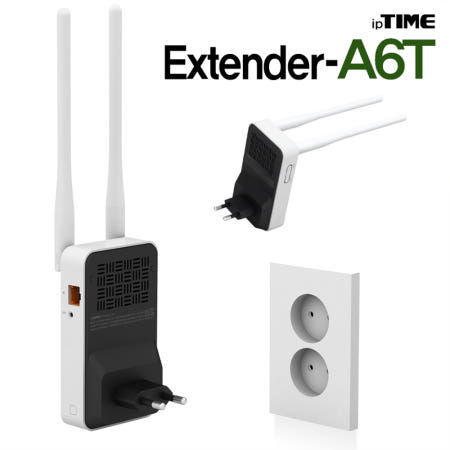 ipTIME Extender-A6T 무선 와이파이증폭기 인터넷 wifi 확장기 무선랜카드