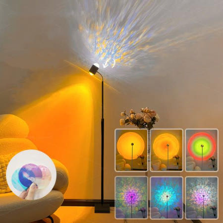 리플 플로어 램프 거실 옆 온라인 유명인 일몰 라이브 분위기