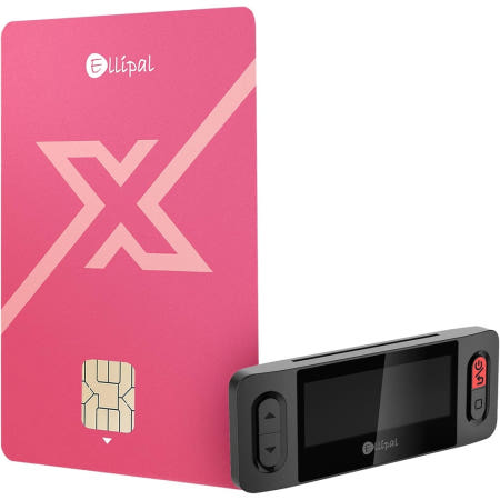 [해외]엘리팔 Ellipal X 카드형 다중 코인 지갑, 에어갭 암호화폐 콜드월렛, 라즈베리에디션