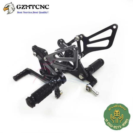 가와사키 닌자 ZX-6R / 2003 리어셋 조절 가능한 발받침 풋 페그 세트 CNC 알루미늄