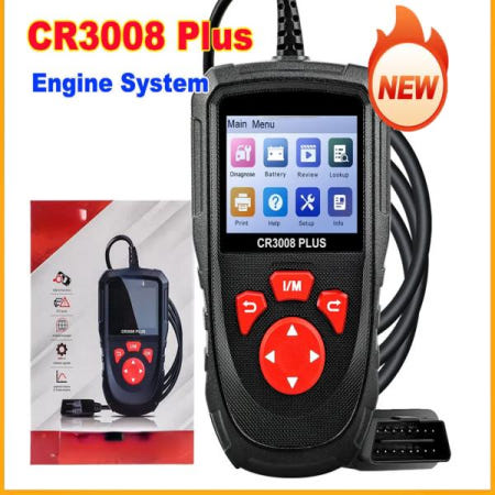 CR3008 PLUS 전체 OBD2 진단 도구, 자동차 스캐너, 엔진 배터리 점검, 온라인 무료 업데이트