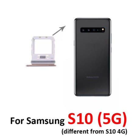갤럭시 호환 S10 5G G977F 용 전화 SIM 카드 트레이  마이크로 SD 칩 슬롯 어댑터 홀더
