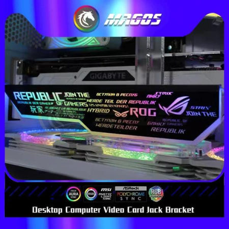 MOD GPU 홀더 4090 비디오 카드 잭 브래킷 지원 5V 3pin ARGB SYNC 맞춤형 게이머 캐비닛 장식