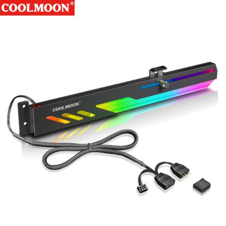 COOLMOON GT8 그래픽 카드 브래킷 멀티 인터페이스 동기화 수평 섀시 장식 GPU 비디오 거치대 스탠드 홀더 5V ARGB