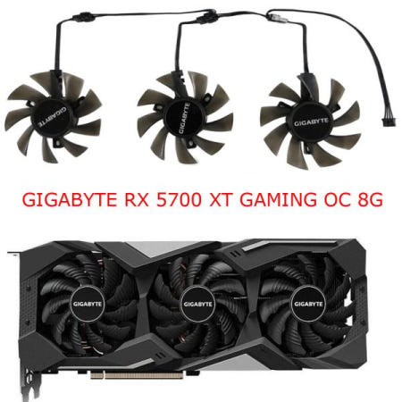 AMD XFX Radeon VII용GPU 쿨러 PowerColor AXRX 570 4GBGIGABYTE GTX1660Ti RX 6700 XT GA81S2UPLD08010S12HH