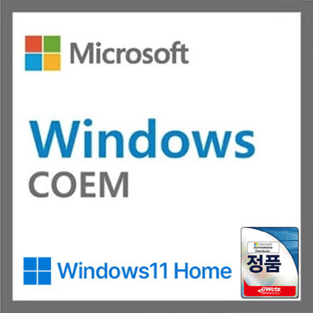 [정품] 마이크로소프트 윈도우 Windows 11 Home DSP 한글 64bit (1회성)