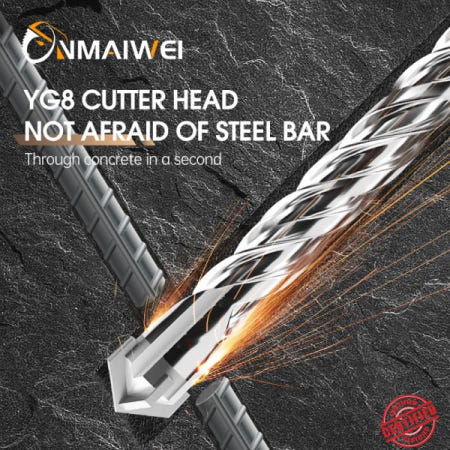 콘크리트 SDS 플러스 드릴 비트 크로스 팁 4 커터 110mm 벽 블록 전기 해머