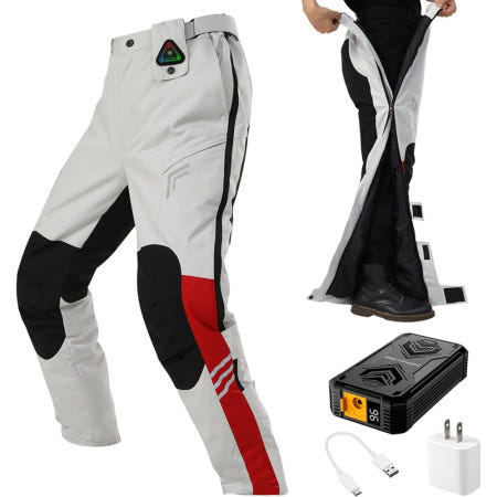 [해외]Wotivon 전열 팬츠 오토바이 12V 3초 30000mAh 히터 독립 온도 제어 DC급전식 세탁 가능