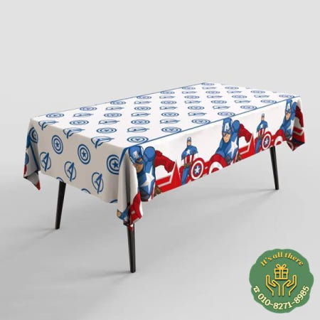새로운 캡틴 아메리카 어벤저 스 식탁보 장식 Superohero 테마 일회용 테이블 커버 어린이를위한 소년 생일 파티