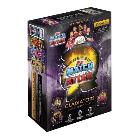 [해외]2025/26 UEFA 오피셜 챔피언스리그 Topps 매치어텍 트레이딩 축구카드 메가 틴 배틀러스 45카드