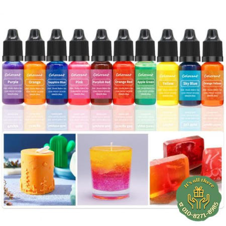 농축 액체 양초 염료 아로마 테라피 컬러 에센스 UV 수지 안료에 대한 간장 왁스 DIY 쥬얼리 만들기