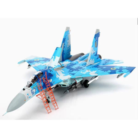 JC WINGS 다이캐스트 1/72 스케일 우크라이나 공군 SU-27 전투기 모델 컬렉션 장식 디스플레이 선물