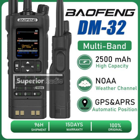 바오펑 DMR 디지털 무전기 GPS 듀얼 모드  타임 슬롯 999채널 항공 양방향 햄 라디오 SMS NOAA