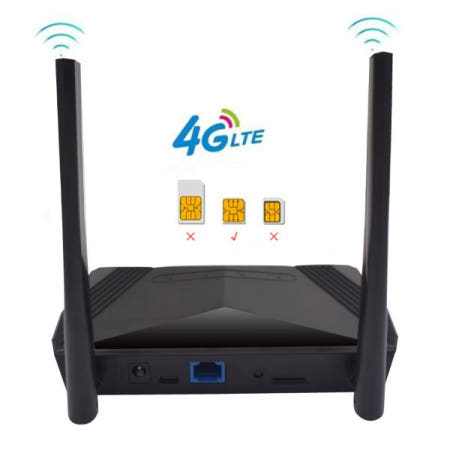EATPOW 외부 2 안테나 Wi-Fi 라우터 4g LTE아시아 국가용 SIM 카드 슬롯 300mbps 포함