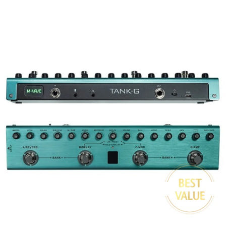 M-Vave Tank-G 기타 멀티 이펙트 9 프리앰프/8 Ir 슬롯 Xlr 출력 Daw 통합 스튜디오 및 라이브 리그를 하나의 페달에 모두 포함