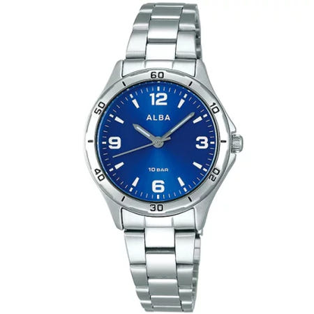 [해외]세이코 알바 메탈밴드 남성 손목시계 AQQK409