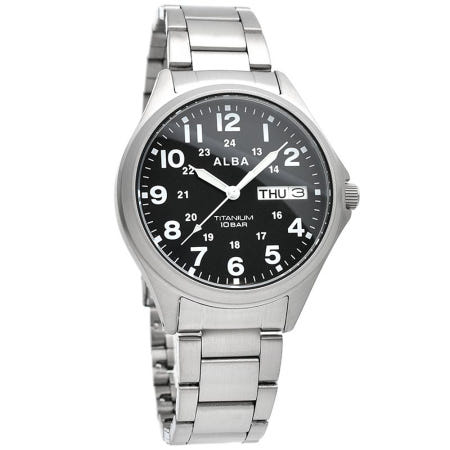 [해외]세이코 알바 메탈밴드 남성 손목시계 AQPJ402