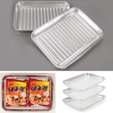 [시즐스토어 제휴업체]캠핑 바비큐 일회용 알루미늄 불판 야외 회식 삼겹살 고기 사각 구이판 3P