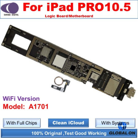 iCloud 무료 잠금 해제 마더보드 iPad PRO 10.5 A1701 WiFi 및 셀룰러용 로직 보드(전체 칩이 포함된 iOS 시스템