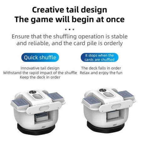 [해외]자동 카드 셔플러 및 딜러 기계 360도 회전 2 데크 카지노 내장 게임 플레이