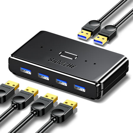 USB 3.0 2:4 포트 KM스위치 케이블 포함 GX-400 삼지