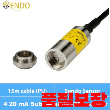 수위 센서 탱크 잠수형 압력 트랜스미터 4m 15m 20m PU 케이블 IP68 DC 12V AISI 316L 다이어프램