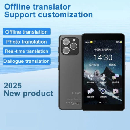 [해외]휴대용 T22 스마트 번역기 대형 스크린 실시간 온라인 언어 ChatGPT 음성 사진 AI 장치