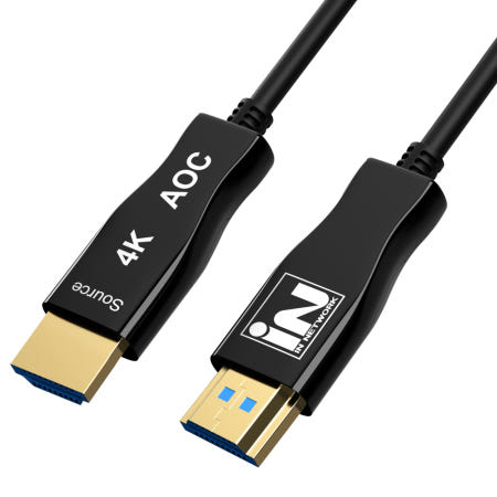 인네트워크 4K 60Hz 지원 HDMI ver2.0 하이브리드 광 AOC 케이블 블랙메탈 5M IN-EHAOC2005