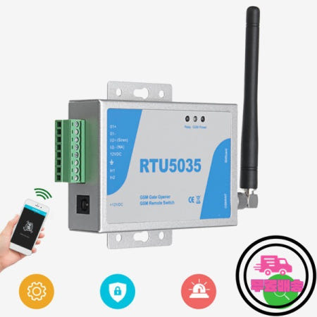 RTU5035 GSM 게이트 오프너 릴레이 스위치 긴 안테나 문짝 최대 999 개의 인증 번호 무선 리모컨 액세스