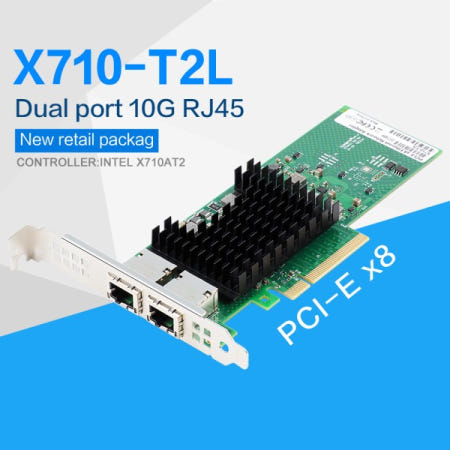 [해외]인텔 델 X710-T2L 듀얼 네트워크 카드 10 기가비트 이더넷