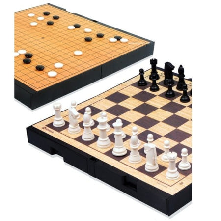 [THEJINJEONG]온지니 명인 바둑 체스 중형 자석 양면 휴대용 M 250 체스알 장기 바둑판 보드게임