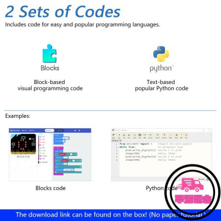 BBC micro:bit V2용 Freenove 슈퍼 스타터 키트 266페이지 상세 튜토리얼 192개 항목 38개 블록 및 Python 코드