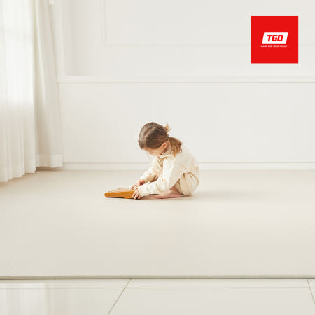 티지오매트 층간소음 우다다 롤매트 거실 아기 퍼즐 폴더 놀이방 모던크림 14T 110cm