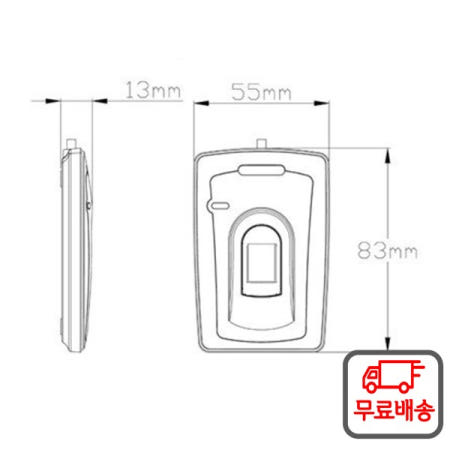 R105 큰 크기 터치 영역 데스크탑 USB 용량 성 지문 판독기 무료 SDK 안드로이드 윈도우와