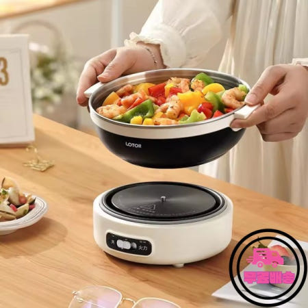 1.2L 접이식 전기 요리 냄비 휴대용 멀티쿠커 여행용 밥솥 분리형 핫팟 304 스테인리스 스틸 스킬렛 500W