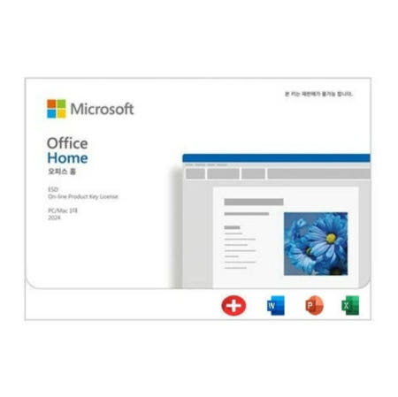 한국정품 마이크로소프트 오피스 2024 Microsoft office 2024 홈 home 영구 사용버전 PKC 엑셀 파워포인트 워드