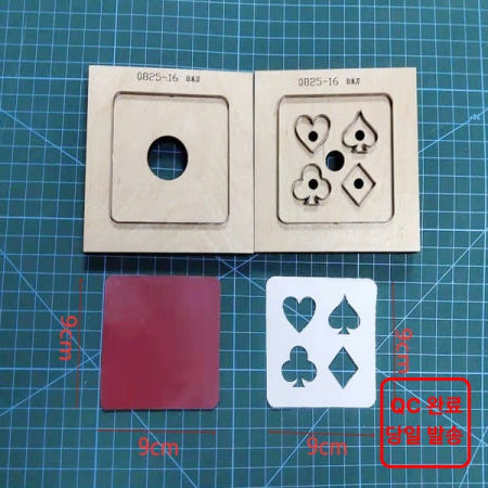 [해외]포커 컵 받침 나이프 금형 모든 종류의 수동 가죽 나이