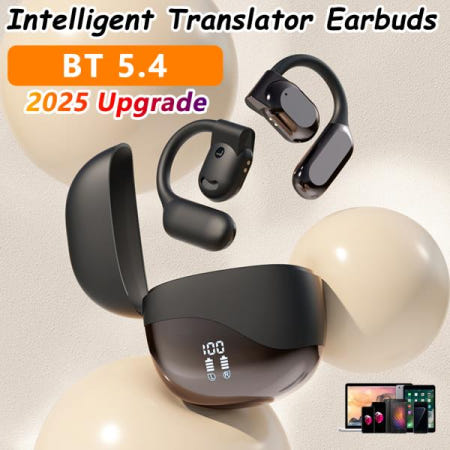 지능형 번역 블루투스 이어폰 스포츠 음악 실시간 영어 완벽방수 무선 AI 버드