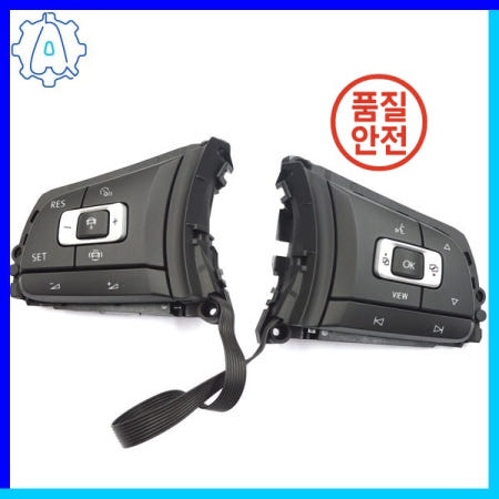 ACC 다기능 스티어링 휠 단추 VW 아테온 골프 7 제타 T-Roc Passat B8 변형 5G0 959 442 AE 5G0959442AE